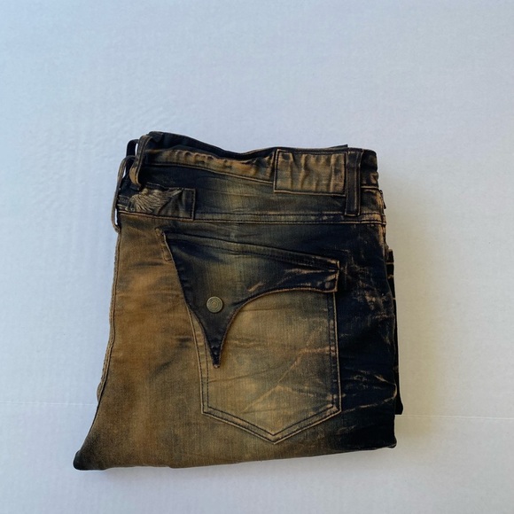 New ROBINS JEAN Slim Straight Biker Jeans SZ 42 - Picture 7 of 12